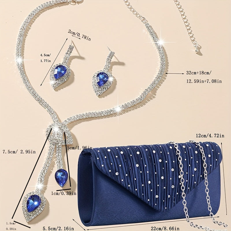 Bolsa Ombro  Clutch Azul