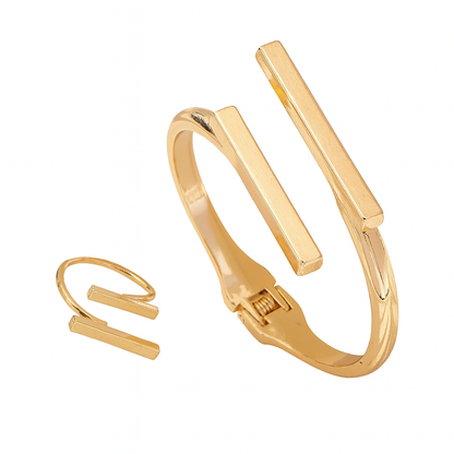Conjunto de pulseira e anel