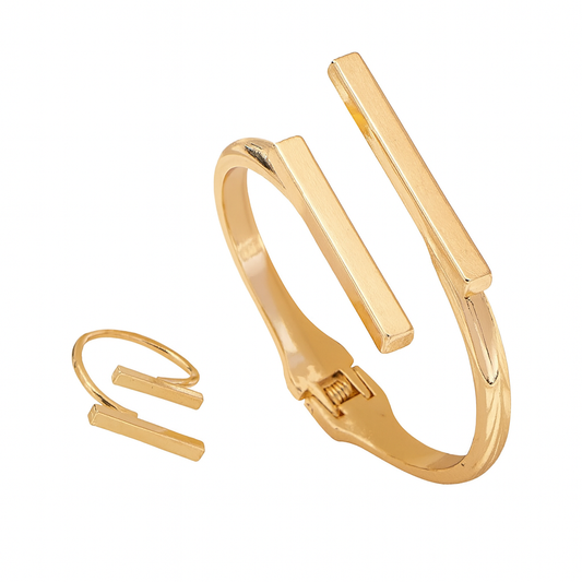 Conjunto de pulseira e anel