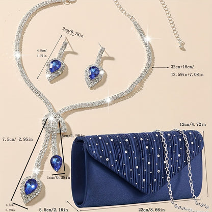 Bolsa Ombro  Clutch Azul